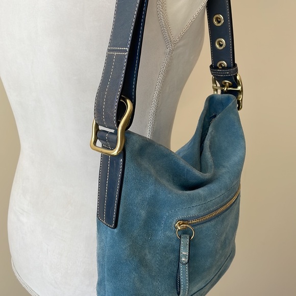 Coach Suede Tassel Duffle Bag - Picture 7 of 16